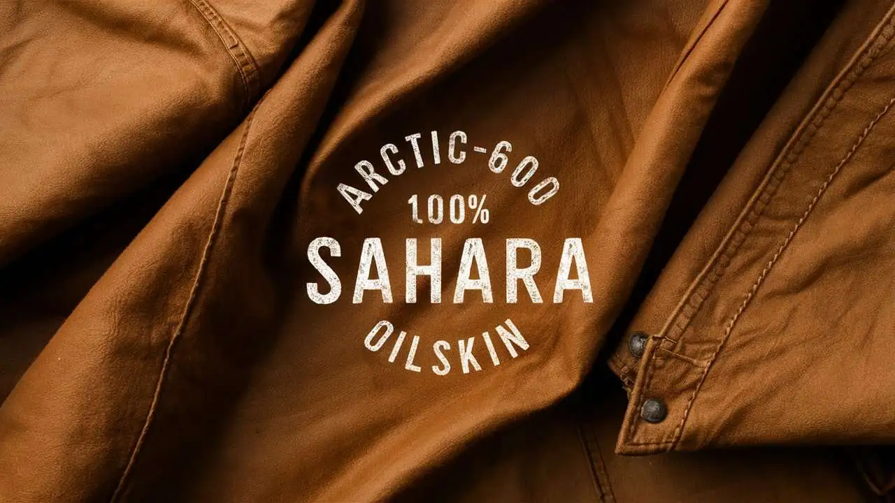 Arctic-600 SAHARA OILSKIN 100% cotton fabric brown